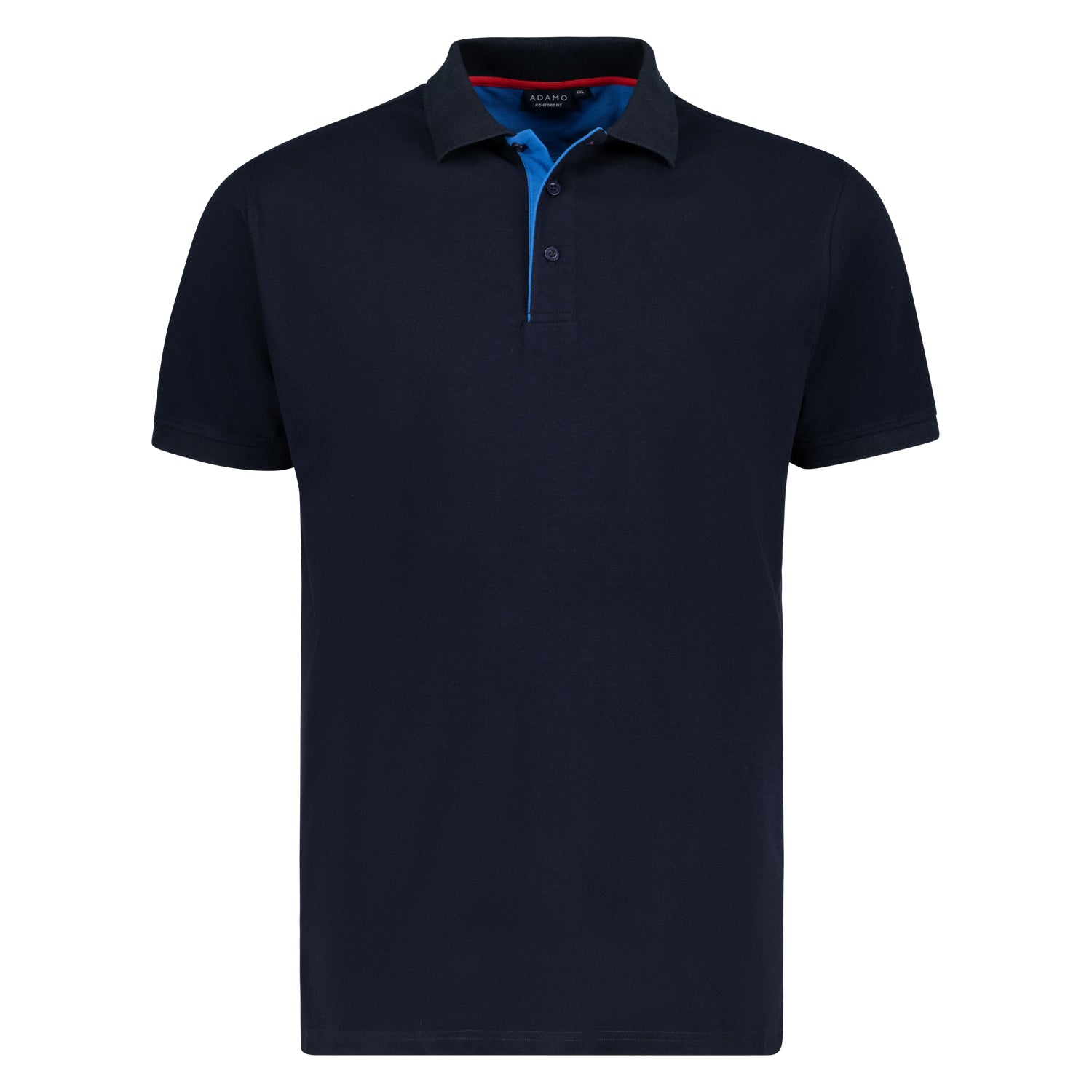 Übergrößen Pique Poloshirt COMFORT FIT für Herren in Navyblau, Serie PAUL von ADAMO, bis 12XL.